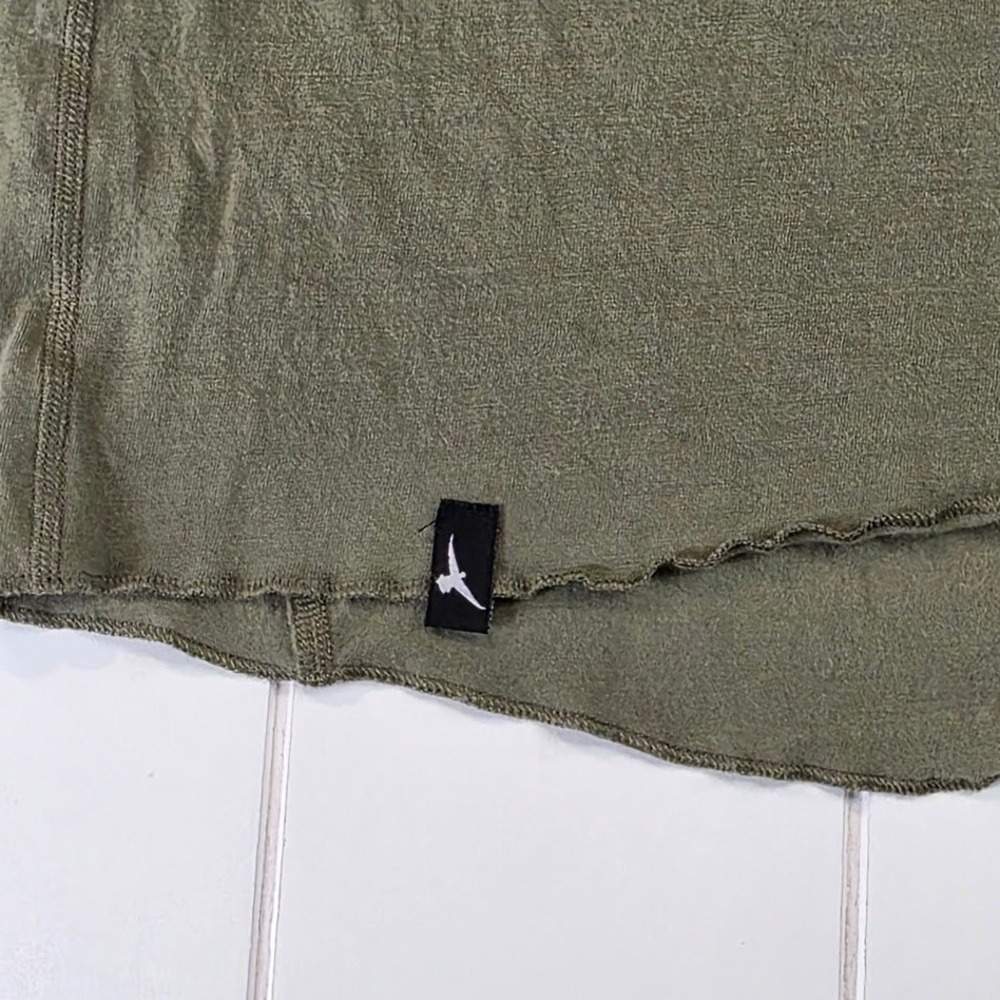 Duckworth Womens S 1/4 Zip Hoodie Olive Green 100% Rambouillet Merino Wool USA - Picture 4 of 11